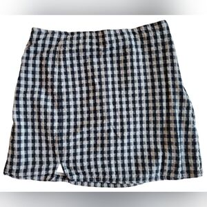 American Eagle Outfitters Black and White Gingham Mini Skirt
